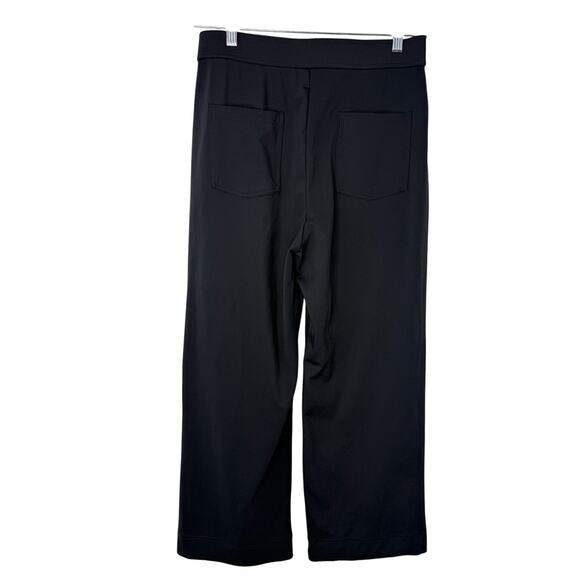 Halara Wide Leg Button Front Pants Black L Petite | Comfy Stretch Work Lounge - Picture 4 of 9